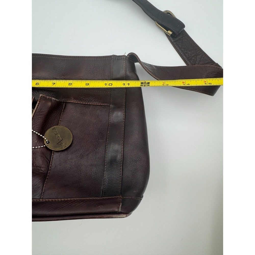 American Angel Women's Handbag Brown Leather Medallion‎ Charm Shoulder Bag - Picture 8 of 11